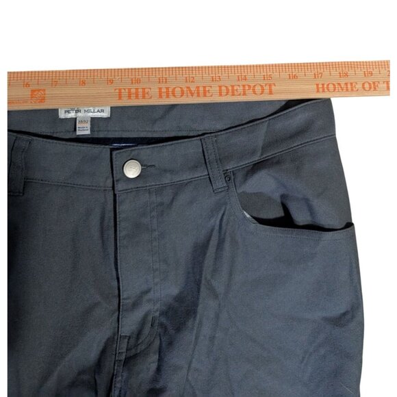 Peter Millar Brentwood Performance Flannel Pants Mens 35x32 Iron Gray Stretch At - Picture 5 of 9
